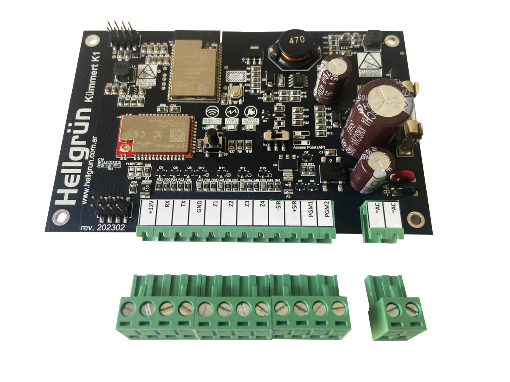 GL-K1i Kummert Placa 8 zonas cableadas, 32 inalábricas, con comunicación WiFi