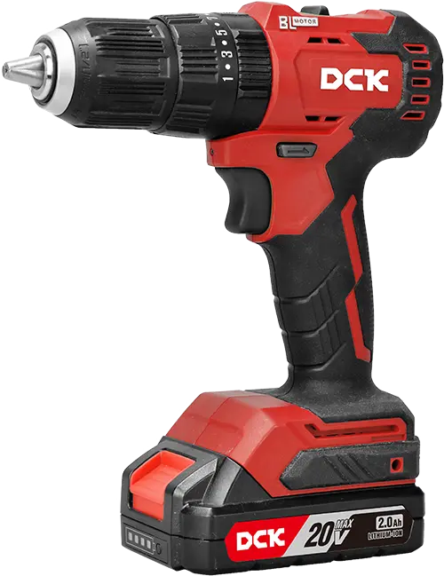 TALADRO ATORNILLADOR PERCUTOR INALAMBRICO 50Nm MANDRIL 13MM DIAMETRO MAX. DE PERFORACION ACERO 13MM, PARED 13MM, MADERA 32MM PESO 1.8KG MOTOR BRUSHLESS INCLUYE BATERIA 2.0Ah*1