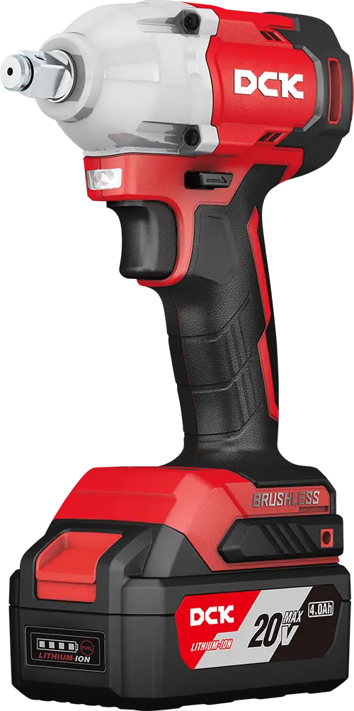 LLAVE DE IMPACTO INALÁMBRICA POTENCIA 380W MAX. TORQUE 350Nm TAMAÑO DE PERNO ESTANDAR M12-M16 PESO 1.7KG MOTOR BRUSHLESS INCLUYE BOLSA DE HERRAMIENTAS NO INCLUYE BATERIA