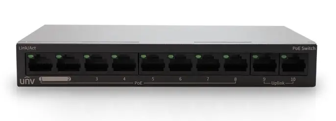SWITCH POE DE 8 PUERTOS 100MBPS + 2 PUERTOS 100MBPS DE ENLACE UPLINK MAX. POE POWER 88W - MAX 30 W P/PUERTO