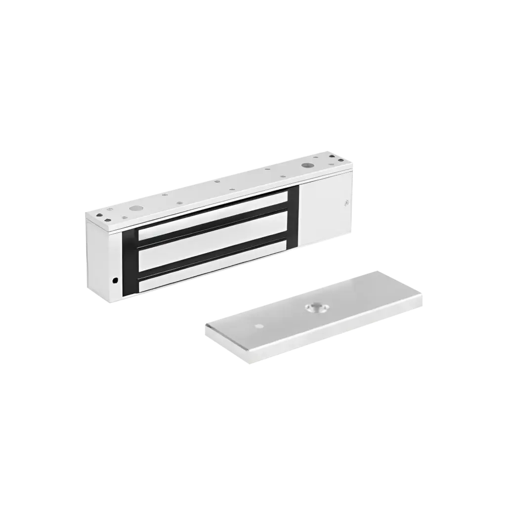 CERRADURA ELECTROMAGNETICA PARA 1 PUERTA MAX 500KG EMPUJE, SIN MAGNETISMO RESIDUAL, RESISTENTE A LA ABRASIÓN,TORNILLOS A PRUEBA DE MANIPULACIONES, ESTABLES Y SEGUROS.