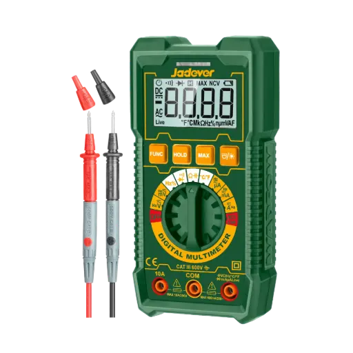 [JDDM2501] Multimetro Digital - 4000 Cuentas RMS Reales - Voltaje CC: 400MV-600V - Voltaje CA: 400MV-600V - Corriente CC/CA 400MA-10A